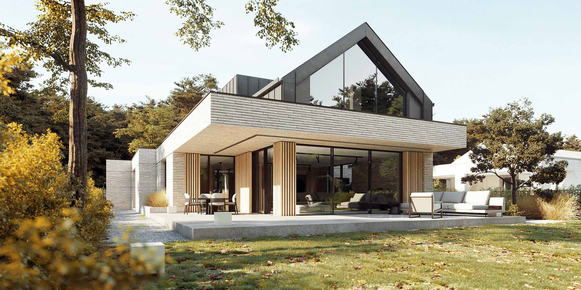 Render of house design from Todos. Architekci. Project 2.